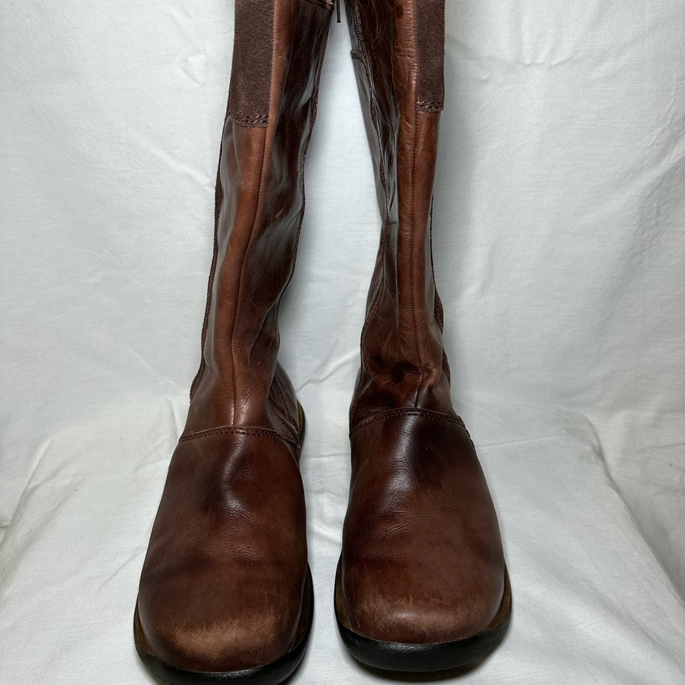 Romika Women's Boots Size 39 Brown Leather Side Zip Round Toe